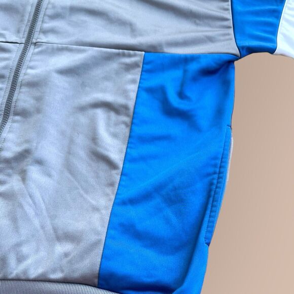 VTG 90’s Cheetah Mervyns Track Bomber Jacket Gray Blue Large Dallas Cowboys - Picture 3 of 9